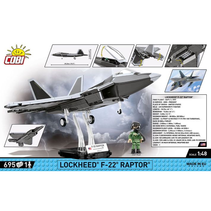 Lockheed F 22 Raptor COBI 5855 Aircraft Cobi.eu